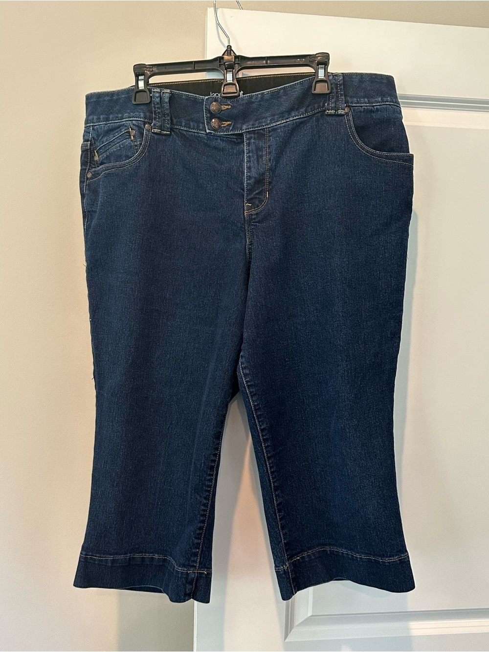 Lane Bryant Dark Blue Denim Cropped Jeans